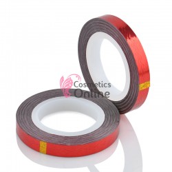 Banda decorativa 6mm zig-zag Rosu Holografic